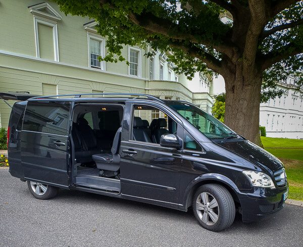 Mercedes Minivan with side door open