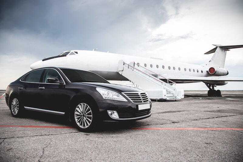corporate transfers from car to plane copy